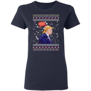Bah Humbug Trump Ugly Christmas Sweater Long Sleeve