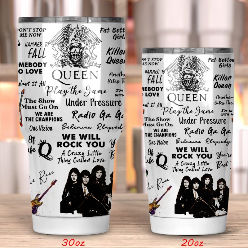Queen Band Tumbler 20oz 30oz Queen Band Tumbler 20oz 30oz