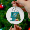 Los Angeles Rams Snoopy Christmas Circle Ornament