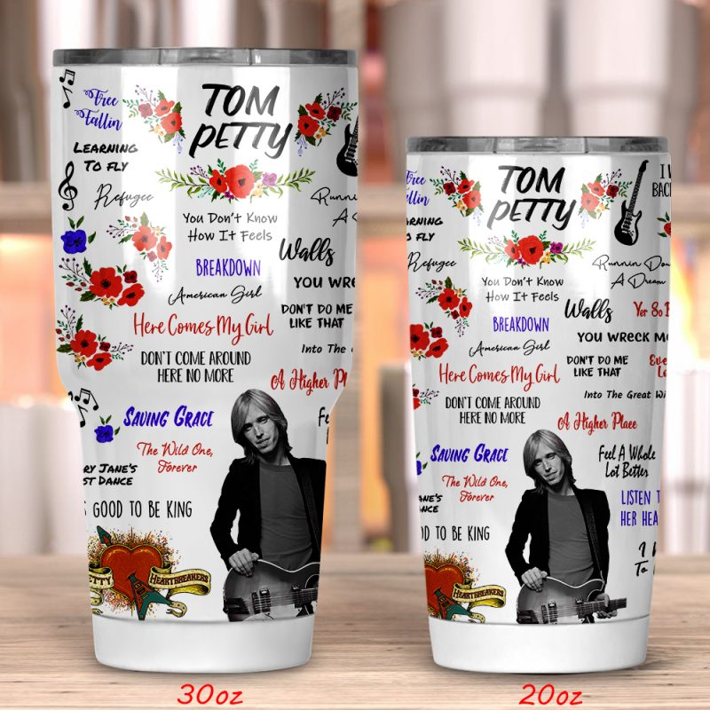 Tom Petty Tumbler 20oz 30oz Tom Petty Tumbler 20oz 30oz