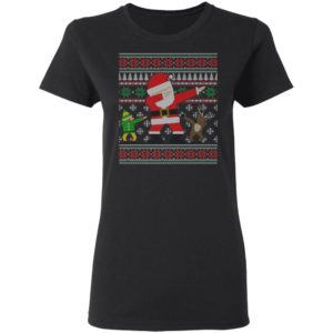 Elf Reindeer Dabbing Santa Ugly Christmas Sweater