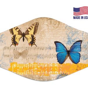 Butterfly Artistic Blue Orange Reusable Face Mask