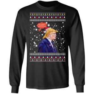 Bah Humbug Trump Ugly Christmas Sweater Long Sleeve