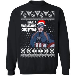 Captain America Have A Marvelous Christmas Avengers Ugly Christmas Sweater
