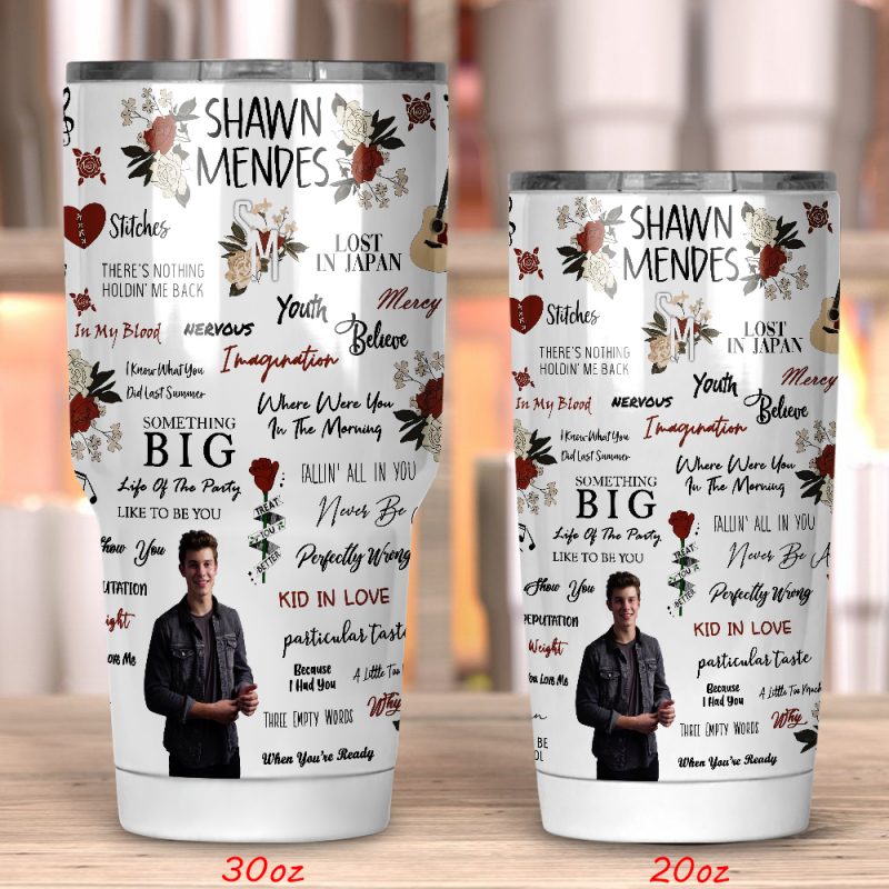 Shawn Mendes Tumbler 20oz 30oz Shawn Mendes Tumbler 20oz 30oz