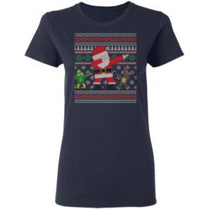 Elf Reindeer Dabbing Santa Ugly Christmas Sweater