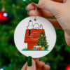 Cincinnati Bengals Snoopy Christmas Circle Ornament