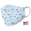 Blue Elephant Pattern Face Mask