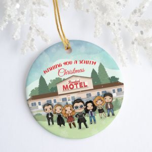 Wishing You A Schitty Christmas Rosebud Motel Schitts Creek Tree Decoration Christmas Ornament