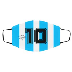10 Argentina Football Legend Diego Face Mask