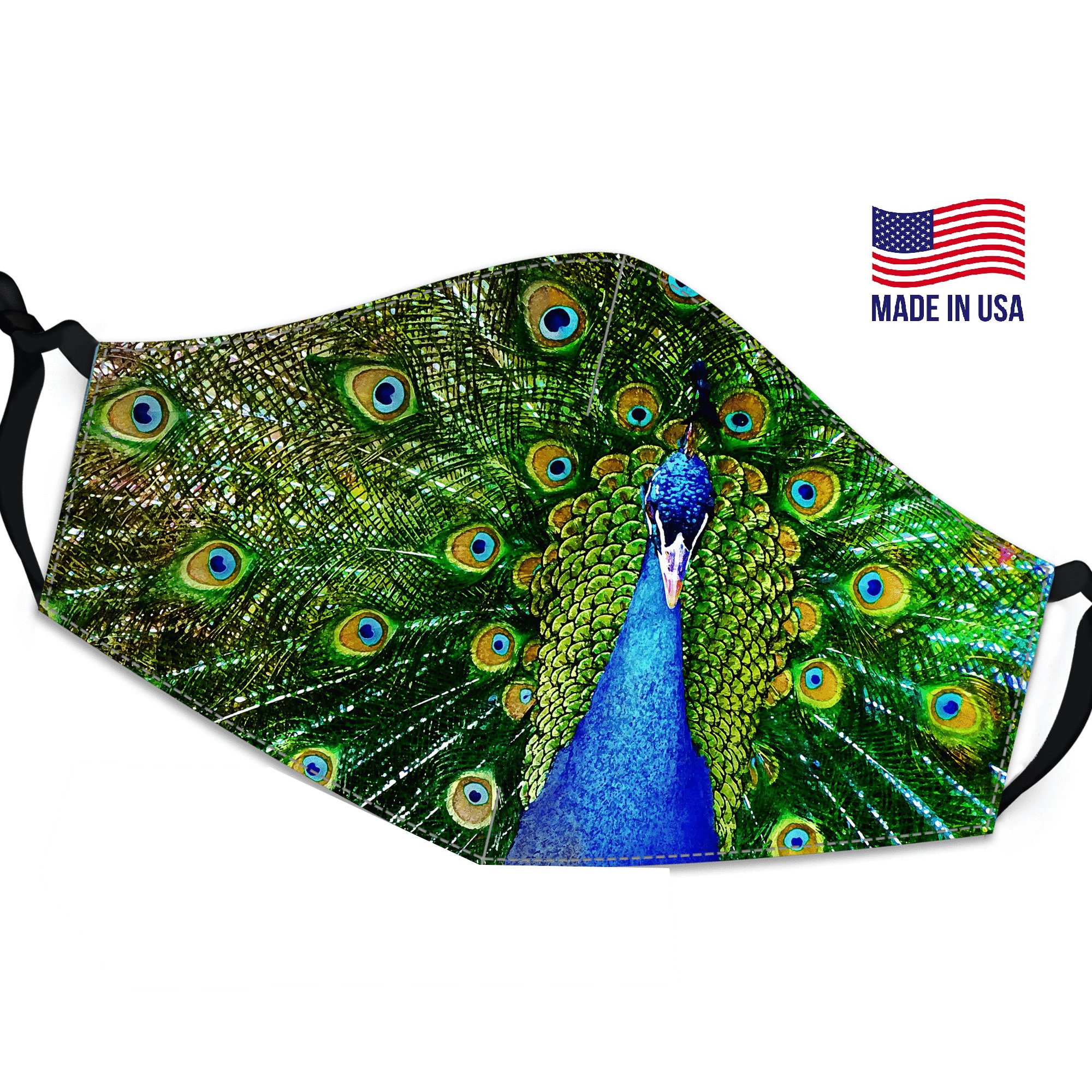 Colorful Peacock Reusable Face Mask Colorful Peacock Reusable Face Mask