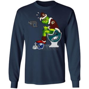 Santa Grinch Washington Redskins Shit On Other Teams Christmas Sweater, Shirt