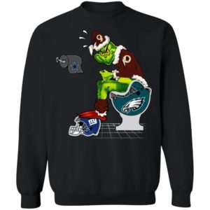 Santa Grinch Washington Redskins Shit On Other Teams Christmas Sweater, Shirt