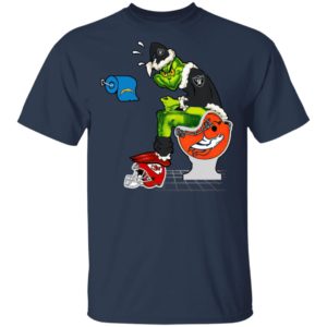 Santa Grinch Oakland Raiders Shit On Other Teams Christmas Sweater, Shirt