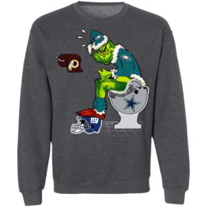 Santa Grinch Philadelphia Eagles Shit On Other Teams Christmas Sweater, Shirt