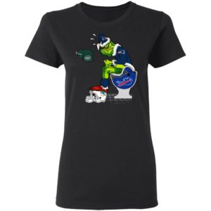 Santa Grinch New England Patriots Shit On Other Teams Christmas Sweater, Shirt