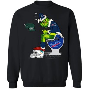 Santa Grinch New England Patriots Shit On Other Teams Christmas Sweater, Shirt