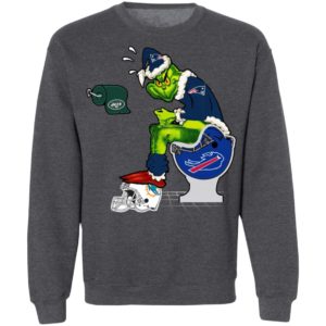 Santa Grinch New England Patriots Shit On Other Teams Christmas Sweater, Shirt