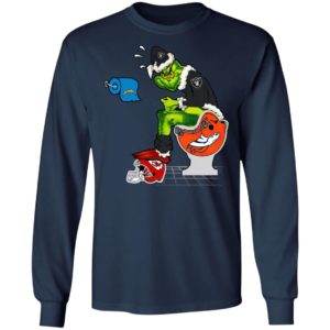 Santa Grinch Oakland Raiders Shit On Other Teams Christmas Sweater, Shirt