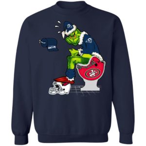 Santa Grinch Los Angeles Rams Shit On Other Teams Christmas Sweater, Shirt