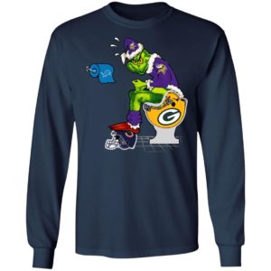Santa Grinch Minnesota Vikings Shit On Other Teams Christmas Sweater, Shirt