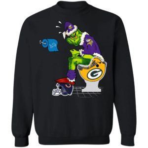 Santa Grinch Minnesota Vikings Shit On Other Teams Christmas Sweater, Shirt