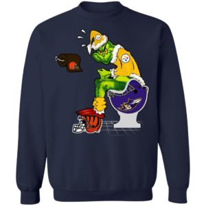 Santa Grinch Pittsburgh Steelers Shit On Other Teams Christmas Sweater, Shirt