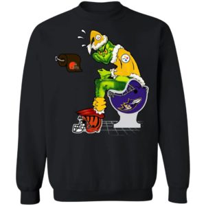 Santa Grinch Pittsburgh Steelers Shit On Other Teams Christmas Sweater, Shirt