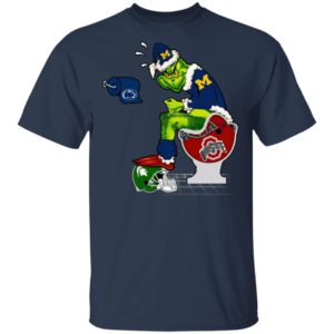 Santa Grinch Michigan Wolverines Shit On Other Teams Christmas Sweater, Shirt