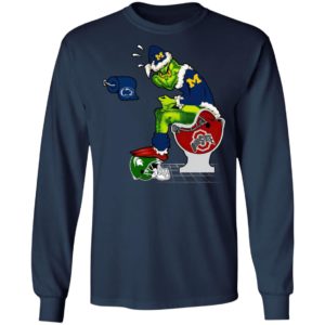 Santa Grinch Michigan Wolverines Shit On Other Teams Christmas Sweater, Shirt