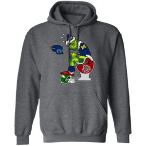 Santa Grinch Michigan Wolverines Shit On Other Teams Christmas Sweater, Shirt