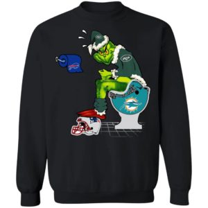 Santa Grinch New York Jets Shit On Other Teams Christmas Sweater, Shirt