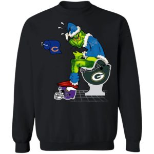 Santa Grinch Detroit Lions Shit On Other Teams Christmas Sweater, Shirt