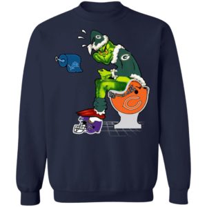 Santa Grinch Green Bay Packers Shit On Other Teams Christmas Sweater, Shirt