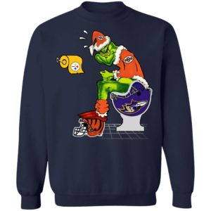 Santa Grinch Cincinnati Bengals Shit On Other Teams Christmas Sweater, Shirt