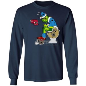 Santa Grinch Carolina Panthers Shit On Other Teams Christmas Sweater, Shirt