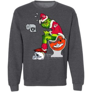 Santa Grinch Kansas City Chiefs Shit On Other Teams Christmas Sweater, Shirt