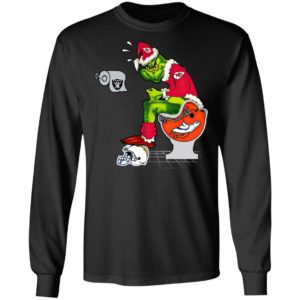 Santa Grinch Kansas City Chiefs Shit On Other Teams Christmas Sweater, Shirt