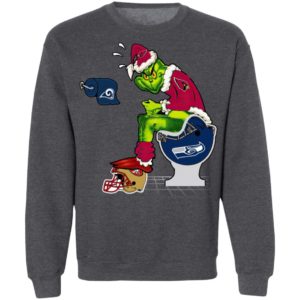Santa Grinch Arizona Cardinals Shit On Other Teams Christmas Sweater, Shirt