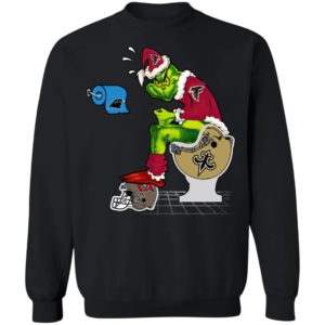 Santa Grinch Atlanta Falcons Shit On Other Teams Christmas Sweater, Shirt