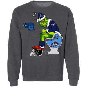Santa Grinch Houston Texans Shit On Other Teams Christmas Sweater, Shirt