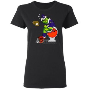 Santa Grinch Baltimore Ravens Shit On Other Teams Christmas Sweater, Shirt