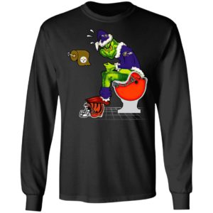Santa Grinch Baltimore Ravens Shit On Other Teams Christmas Sweater, Shirt
