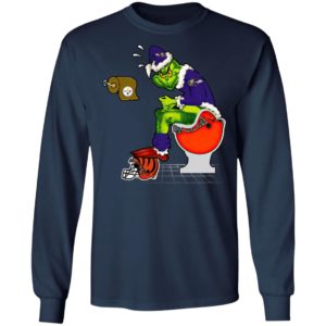 Santa Grinch Baltimore Ravens Shit On Other Teams Christmas Sweater, Shirt