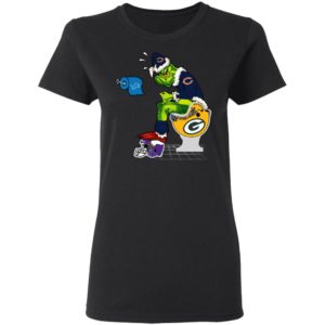 Santa Grinch Chicago Bears Shit On Other Teams Christmas Sweater, Shirt