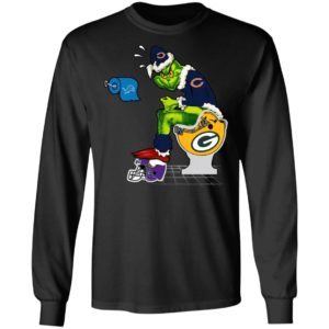 Santa Grinch Chicago Bears Shit On Other Teams Christmas Sweater, Shirt