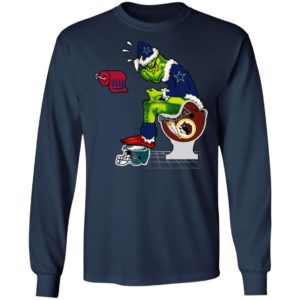 Santa Grinch Dallas Cowboys Shit On Other Teams Christmas Sweater, Shirt