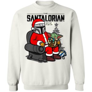 The santalorian and baby yoda spit it out its just a toy christmas 2020 shirt
