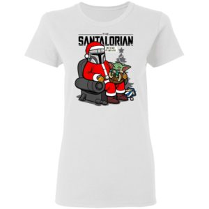 The santalorian and baby yoda spit it out its just a toy christmas 2020 shirt