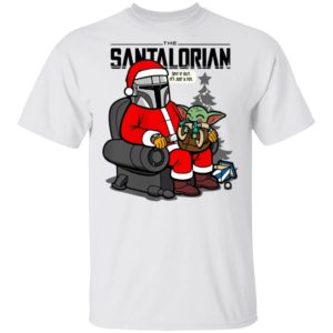 The santalorian and baby yoda spit it out its just a toy christmas 2020 shirt